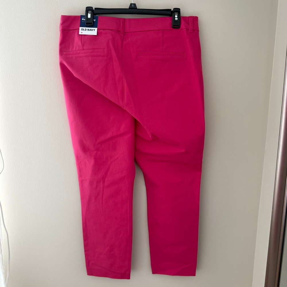 Old Navy High-Rise Pixie Skinny Ankle Pants 16 Hot Pink 737472-14-1 New - Picture 4 of 5